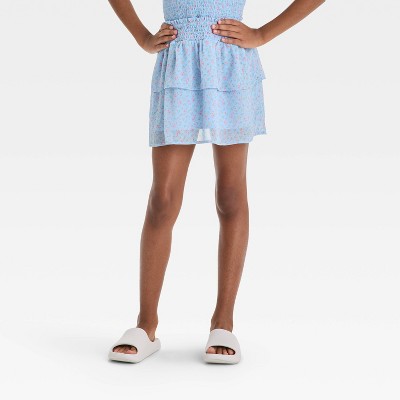Girls' Chiffon Tiered 'Floral' Skirt - Cat & Jack™