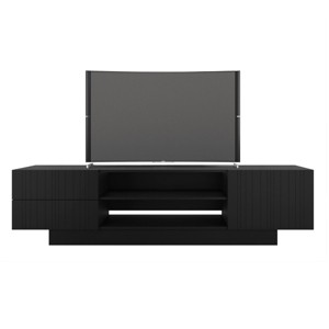 Galleri TV Stand for TVs up to 80" Black - Nexera: Media Console with Open Shelves & Drawer Storage - 1 of 4