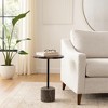Side Table with Round Marble Top and Decorative Base - Modern Accent Piece for Small Spaces, Room Decor, and Home Decor - 3 of 4
