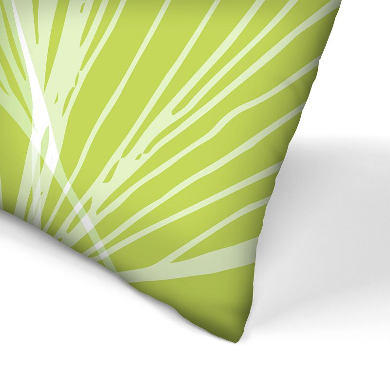 Americanflat Boho Coastal Floral Abstract In Summer Green By Modern Tropical Throw Pillow, 3 of 6