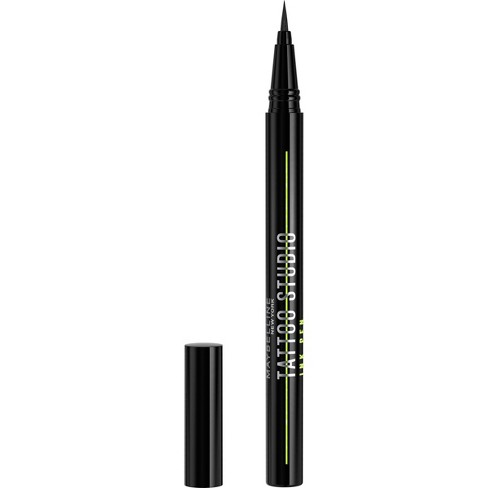 Maybelline Tattoo Studio Ink Pen Waterproof Liquid Eyeliner - Matte Black - 0.03  Fl Oz : Target