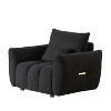 NicBex Couches for Living Room 39.7" Cloud Couch Teddy Upholstered 1 Seater Sofa Couch Modern Lounge Chair with 2 Throw Pillows for Apartment - 3 of 4