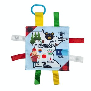 Baby Jack The Learning Lovey Minnesota State Baby Tag Crinkle Square Toy That Teaches Facts 8" x 8" - 1 of 4