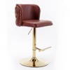 Swivel Barstools Set Of 2, Adjusatble Seat Height, Modern PU Upholstered Bar Stools With The Whole Back Tufted - 4 of 4