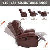 ChicFurnit Living Room Chair Arm Accent Chair Manual Recliner Rocker Swivel Body Massage Genuine Leather for Living Room, 30.31"*23.23"*22.05" - 4 of 4