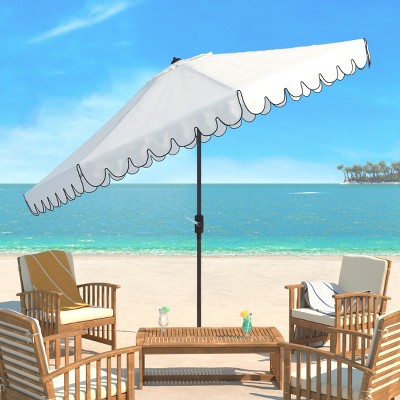 Venice 11-Foot White and Black Aluminum Patio Umbrella