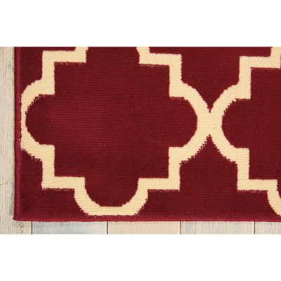 Tufted Handmade 5' x 7' Rectangular Red Spot Resistant Rug