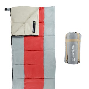 Leisure Sports Lightweight Sleeping Bag With Carrying Bag - Red/Gray - 1 of 4