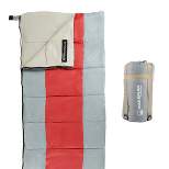 Leisure Sports Lightweight Sleeping Bag With Carrying Bag - Red/Gray