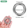 Unique Bargains Dream Catcher Stainless Steel Macrame Wreath Floral Round Metal O Rings 4 PCS - 3 of 4