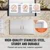 VEVOR BBQ Access Door, 36W x 21H Inch Double Outdoor Kitchen Door, Stainless Steel Flush Mount Door, Wall Vertical Door with Handles, for BBQ Island - 4 of 4