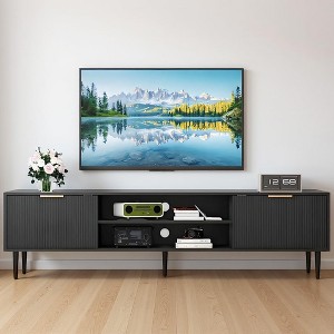 COZONY Modern TV Stand with Fluted Panel Design and Storage Cabinets, Entertainment Center Console for Living Room - 1 of 4