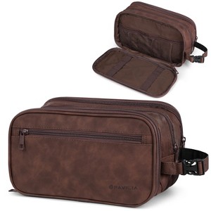 PAVILIA Toiletry Bag for Men, Travel Pouch Essentials Shaving Dopp Kit, Water Resistant Organizer Case Accessories - 1 of 4
