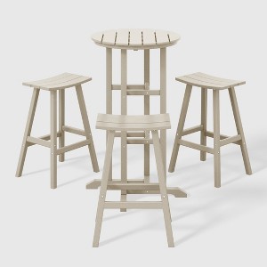 WestinTrends Malibu All Weather Hdpe Outdoor Patio Bar Height Bistro Set (4-Piece) - 1 of 4