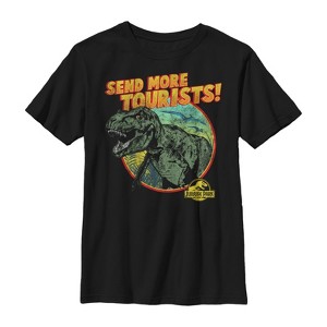 Boy's Jurassic Park Vintage Send More Tourists T-Shirt - 1 of 4