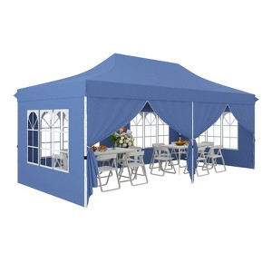 Gymax 10 x 20 FT Pop-Up Canopy Tent Outdoor Instant Gazebo with 6 ...