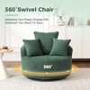 Racxily 360 Swivel Chair Accent Barrel Chair Swivel Round Upholstered Sofa Chair with 3 Removable Pillows for Living Room, Bedroom, Office and Hotel - 3 of 4
