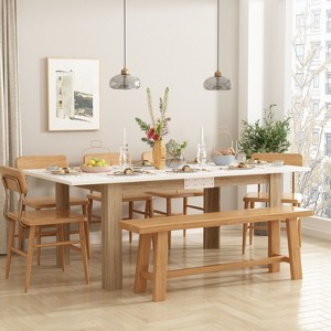 Famapy White Extendable Dining Table - 1 of 4