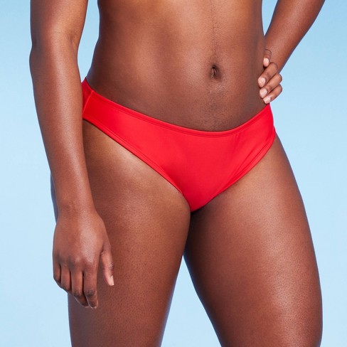 Women's Low-rise Cheeky Hipster Bikini Bottom - Wild Fable™ Red
