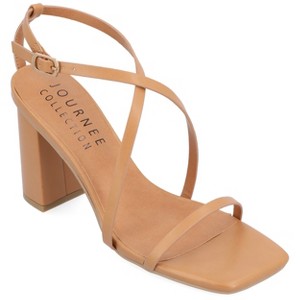 Journee Collection Womens Lenorra Covered Block Heel Sandals - 1 of 4