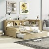 Twin Size Daybed with Trundle, Storage Cabinets and USB Ports - 2 of 4