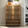 Hommoo 7 Tier Shoe Cabinet with Louvered Doors - 2 of 4