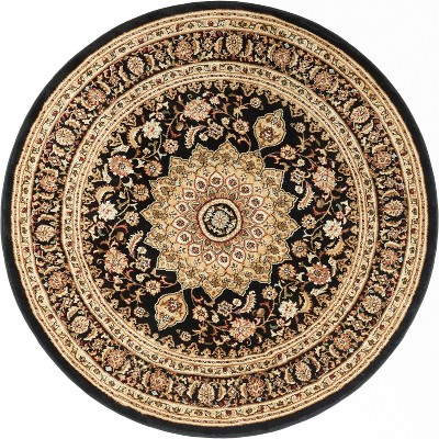 Noble Sarouk Black Persian Floral Oriental Formal Traditional (7'10 ...