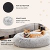 Sevobal Pet Beds Anti-Slip Round Fluffy Plush Faux Fur Cat Bed, Pet Bed For Dog Or Cat, Removable Pet Sofa Bed, Gray, 24.8"*24.8"*5.9" - 2 of 4