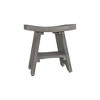 18" Serenity GR10 Wide Teak Wood Shower Bench with Shelf - CoastalVogue: Rectangle, Non-Upholstered, 250lb Capacity - 3 of 4