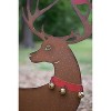 Rustic Reindeer Yard Decor Set – Doe 20" Buck 27" Tall with Red Birds by Kalalou - 3 of 3