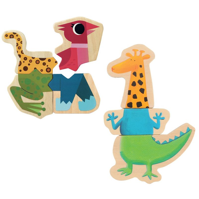 Djeco Magnetic Animal Puzzle Set - 14 Silly Animal Puzzles, 4 of 5