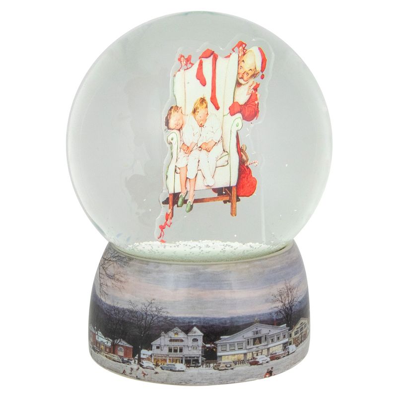 Northlight 6.5" Norman Rockwell 'Santa Looking at Two Sleeping Children' Christmas Snow Globe, 4 of 7