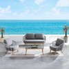 Decksplore 4 Person Outdoor Seating Group, Rattan Seating Set with cushion - 2 of 4