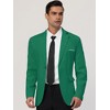Lars Amadeus Men's Dress Slim Fit Single Breasted One Button Suit Sports Blazer - 2 of 4