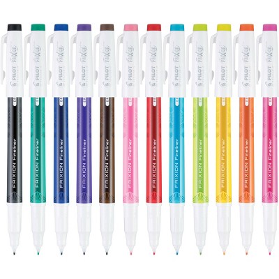 Pilot 12ct FriXion Fineliner Erasable Marker Pens Fine Point 0.7mm Assorted Inks