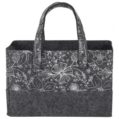 Image of Sammy & Lou Printed Felt Storage Tote - Floral