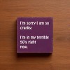 Slickblue Funny 50s Cranky Quote Wood Sign – Rustic Wall Decor 7x7 Shelf or Hanging Art, 10 Color Options - 2 of 3