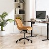 YOUNIKE Modren Office Desk Chair Leather Executive Task Chair Adjustable Swivel Makeup Rolling Vanity Chair Seat Height 17.72"-22.44" - 4 of 4