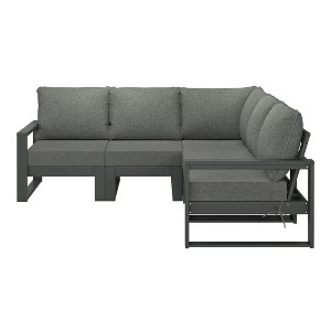 WestinTrends Montara 5-Piece Outdoor Patio Corner Sectional Sofa Conversation Set - 1 of 4