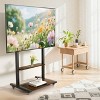 Artloge Universal Mobile TV Stand Rolling TV Cart Portable TV Stand for 40-100" LCD/LED TVs Max Loads 100KG with Lockable Wheels & 2 Tier MDF Shelves - 2 of 4