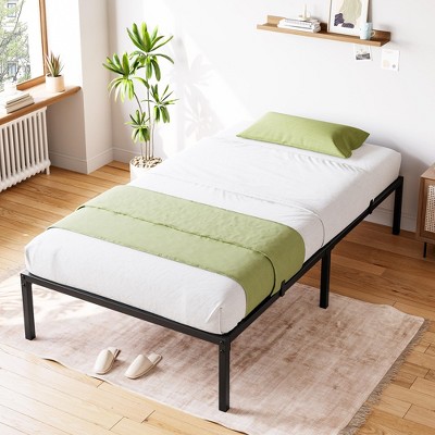 homfan Bed Frame No Box Spring Needed, Heavy Duty Metal Platform Bed Frame for Bedroom Easy Assembly, Noise Free, Black