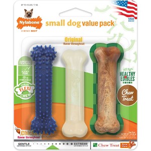 Nylabone Moderate Chew Small Dog Variety Pack - 3 count - Pack of 72 - 1 of 1