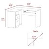 CAVINAS Home Office Desk Morden L-Shaped Corner Computer Desk with Shelf, 2 Drawers and Keyboard Tray for Office - 4 of 4