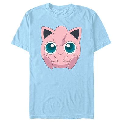 Men's Pokemon Cute Jigglypuff T-shirt - Light Blue - Small : Target