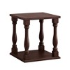 Racxily Antique Style Coffee Table, Rubbed Gris Finish Side Table with Vintage Design - 2 of 4