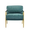 Modern Accent Chair with Wooden Armrests & Metal Frame,Plush Cushions Lounge Chair for Living Room or Office-Baofuwish - 3 of 4