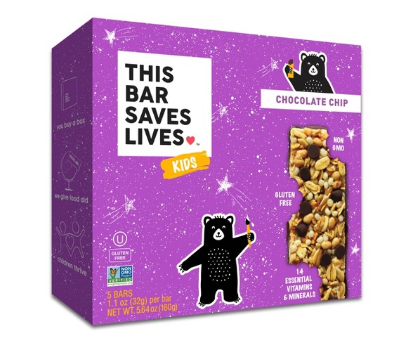 This Bar Saves Lives Chocolate Chip Granola Bars - 5.63oz