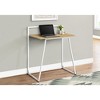 Vynxaria Modern 30" Computer Desk with White Metal Frame Sleek Home Office Workspace for Laptops - 2 of 4