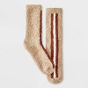Women's Cinnamon Roll Christmas Cozy Crew Socks - Tan/Brown/White 4-10 - 2 of 4