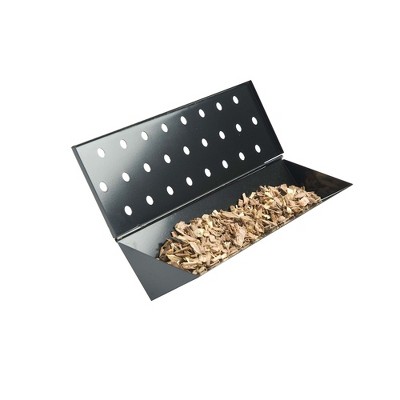Charcoal Companion Large Black Nonstick Metal V-Shaped Smoker Box